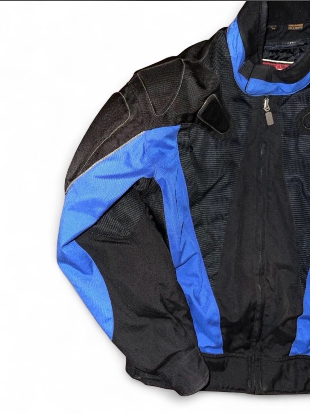 Men's Black and Blue Performance Riding Jacket - Picture 2 of 7